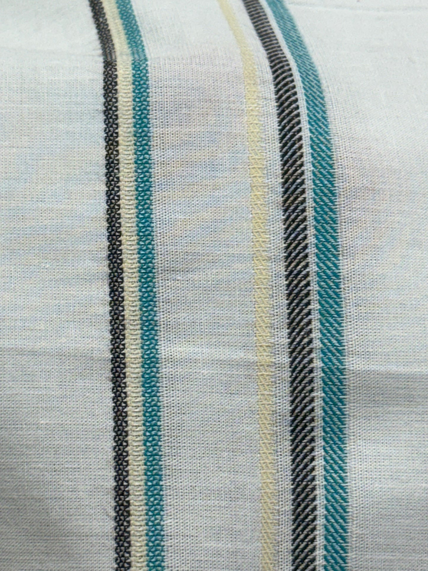 Buy Cotton Linen Grey Green Stripe Fabric