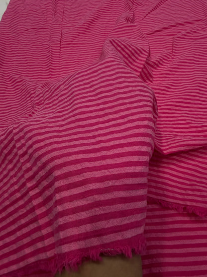 Buy Trending Seersucker Pink Shades Stripe Fabric