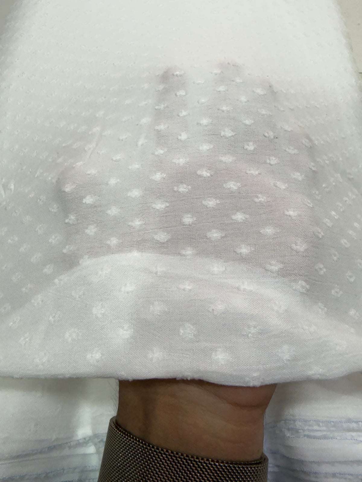 Buy Premium Cotton Dobby Silver Dot Fabric