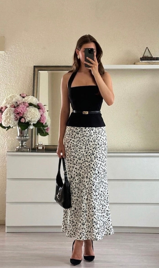 Buy Viscose Modal White Base Numeric Printed Fabric
