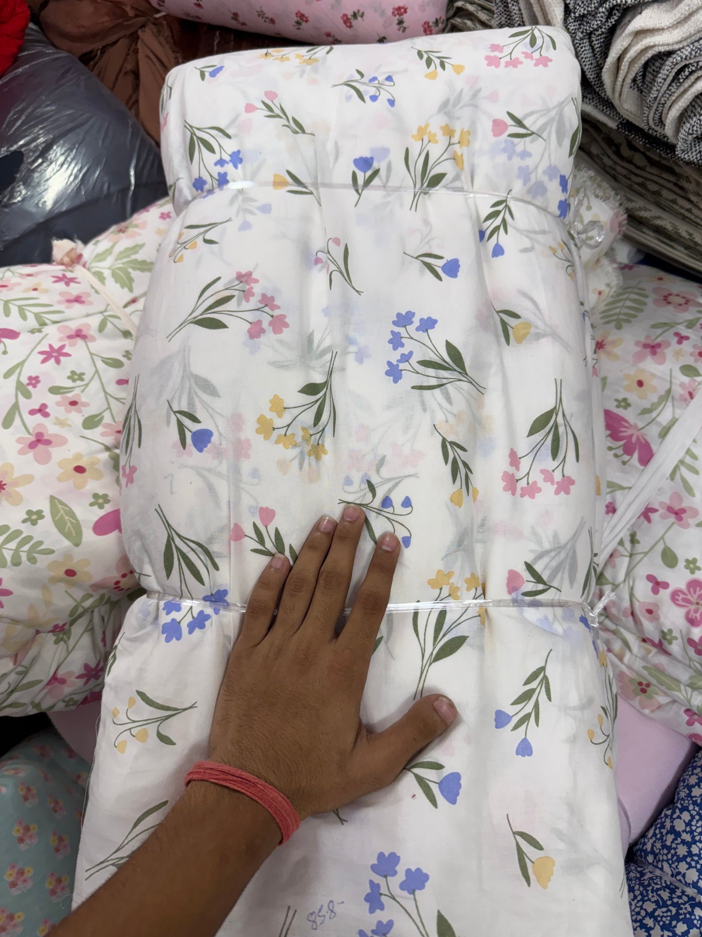 Buy 50s Poplin Flower Lef Printed Fabric