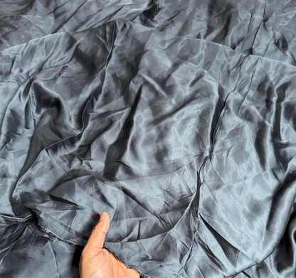 Buy Modal Satin Solid Plain Metal Black - MAF 