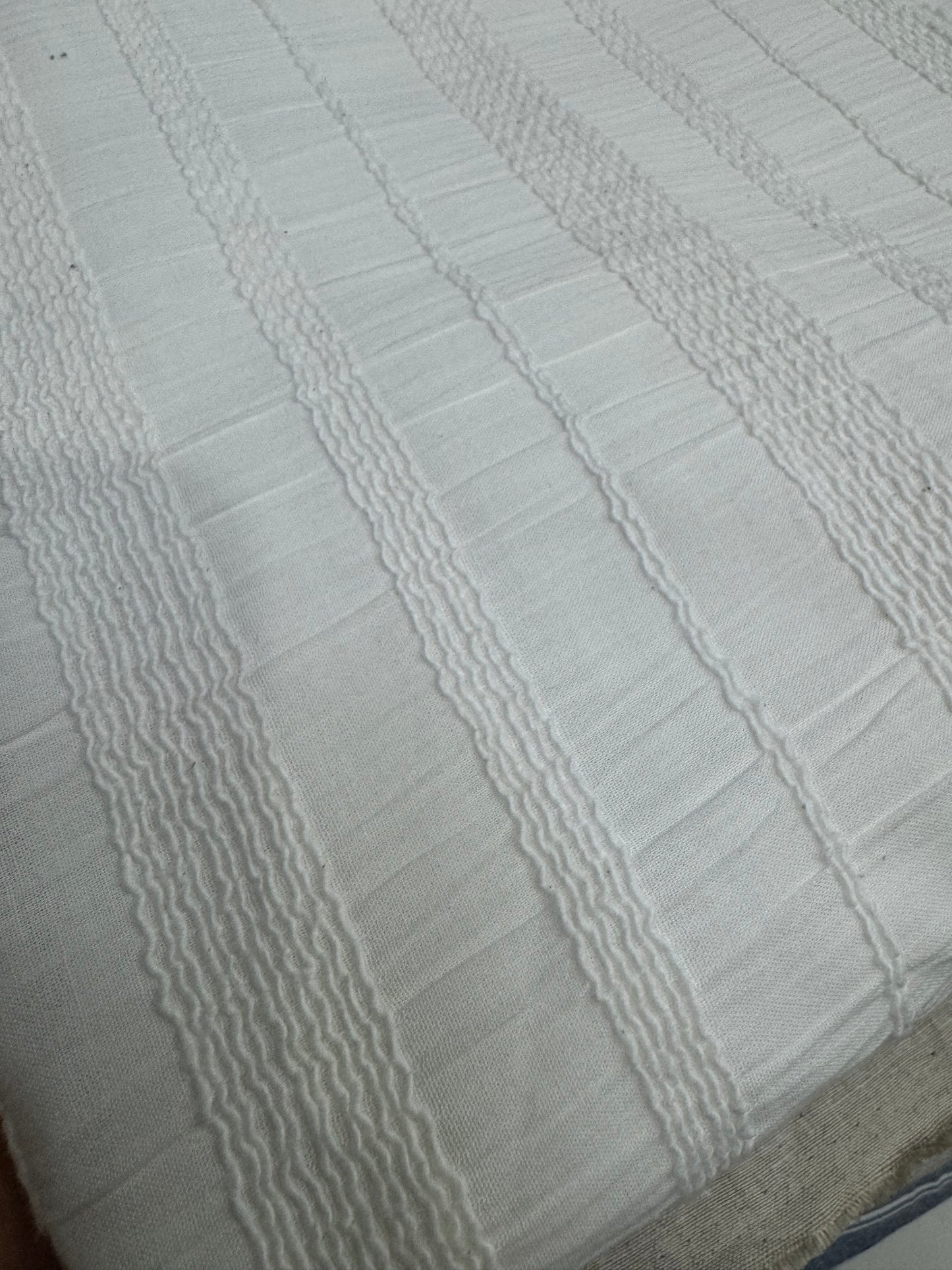 Buy Cotton Dobby Bleach White Base Hand Work Dobby Fabric