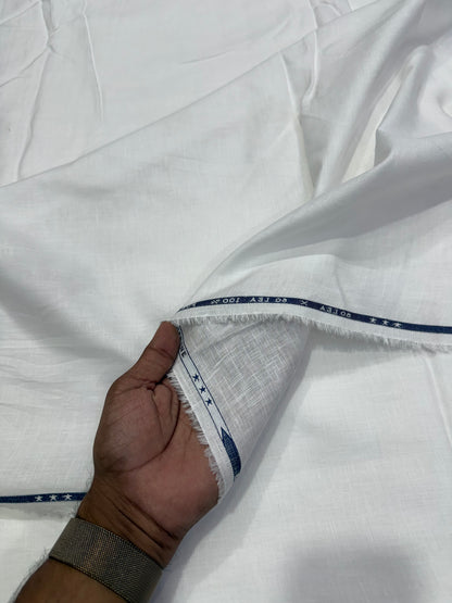 Buy Salvage Imported 100% Linen Pure White