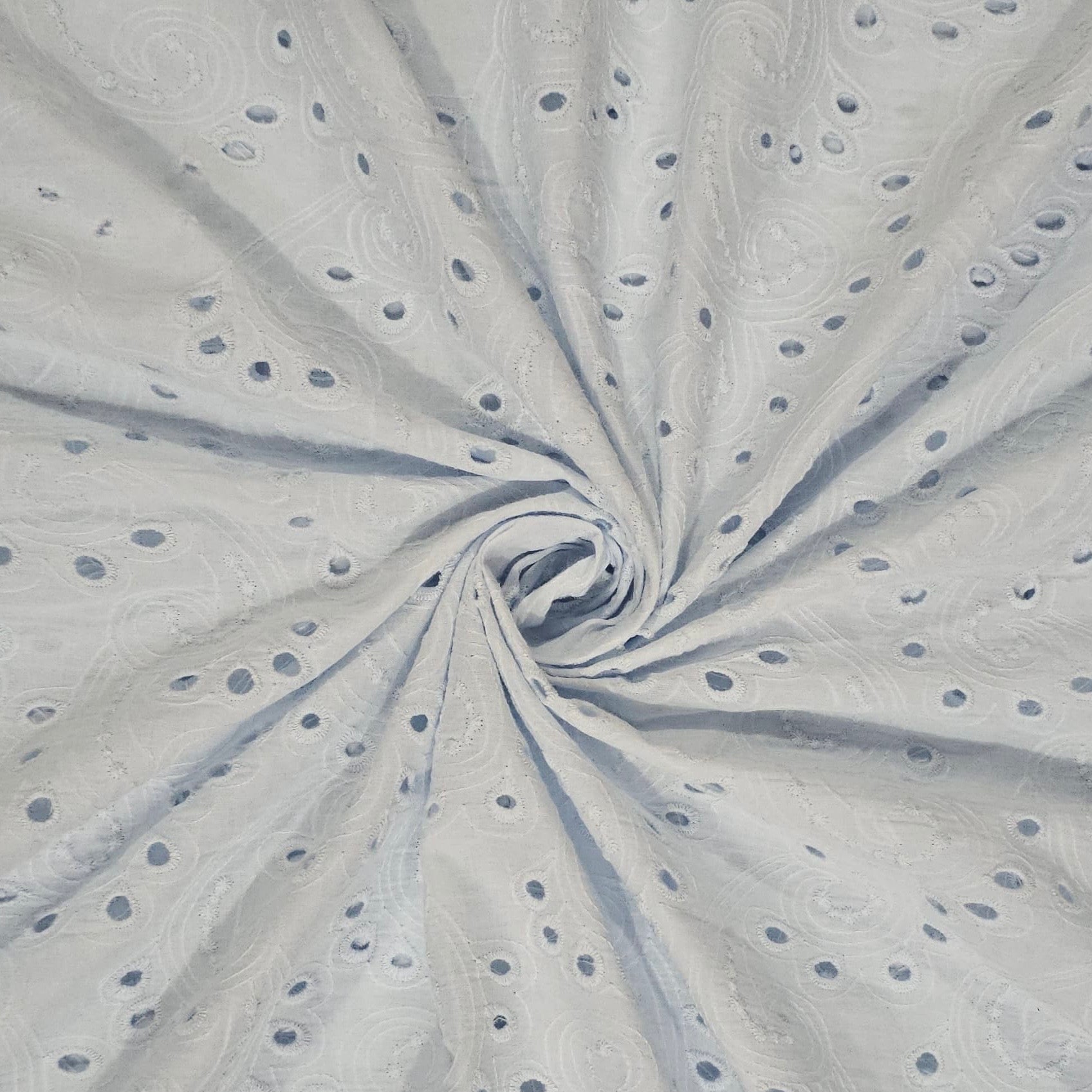 Buy Cotton Hakoba Dust Blue Peacock Head Fabric - MAF 