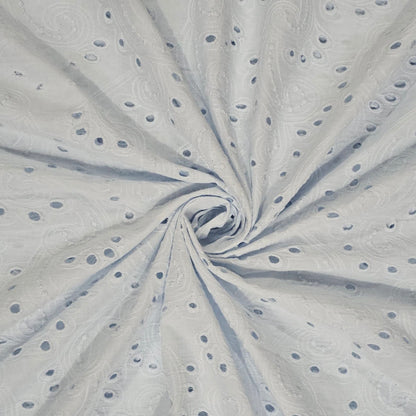 Buy Cotton Hakoba Dust Blue Peacock Head Fabric - MAF 