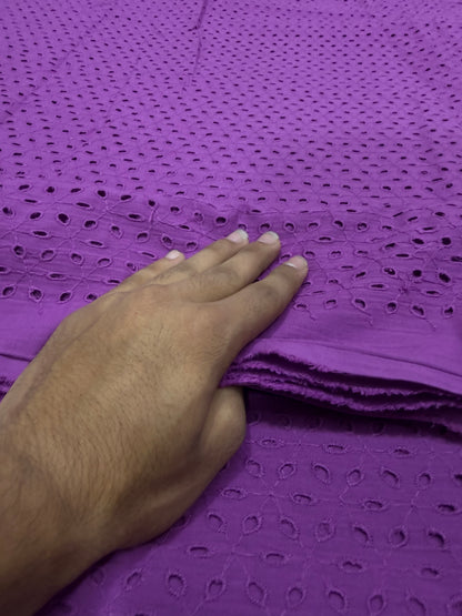 Buy Premium Cotton Cambric Schiffli Plum Trellis Fabric (Copy)