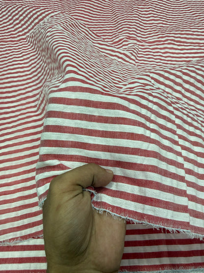 Buy Premium Yarn-Dyed Seersucker Cherry Stripe amazing Fabric