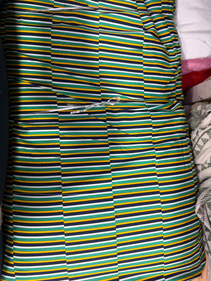 Buy Premium Cotton Poplin Multicolor Stripe Fabric