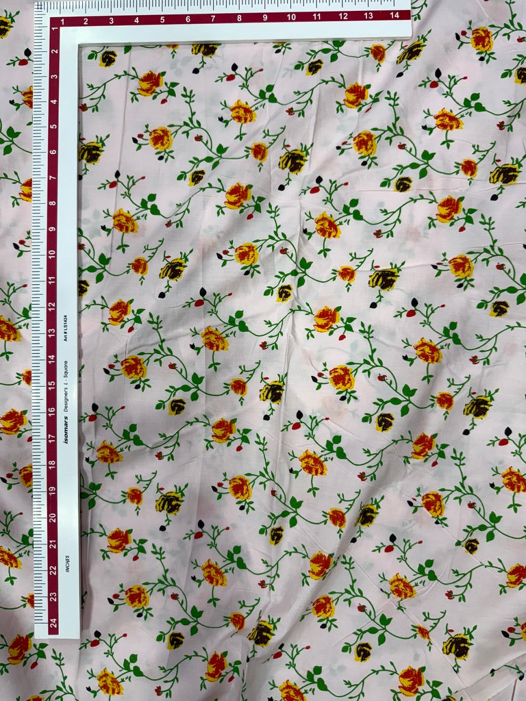 Buy Cotton Poplin Fire Flower Printed Fabric