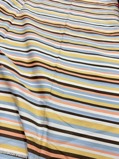 Buy 50s Poplin Coloured Stripes Fabric