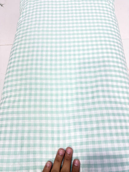 Buy Premium Buy Seersucker Green White Beautiful Checks Fabric