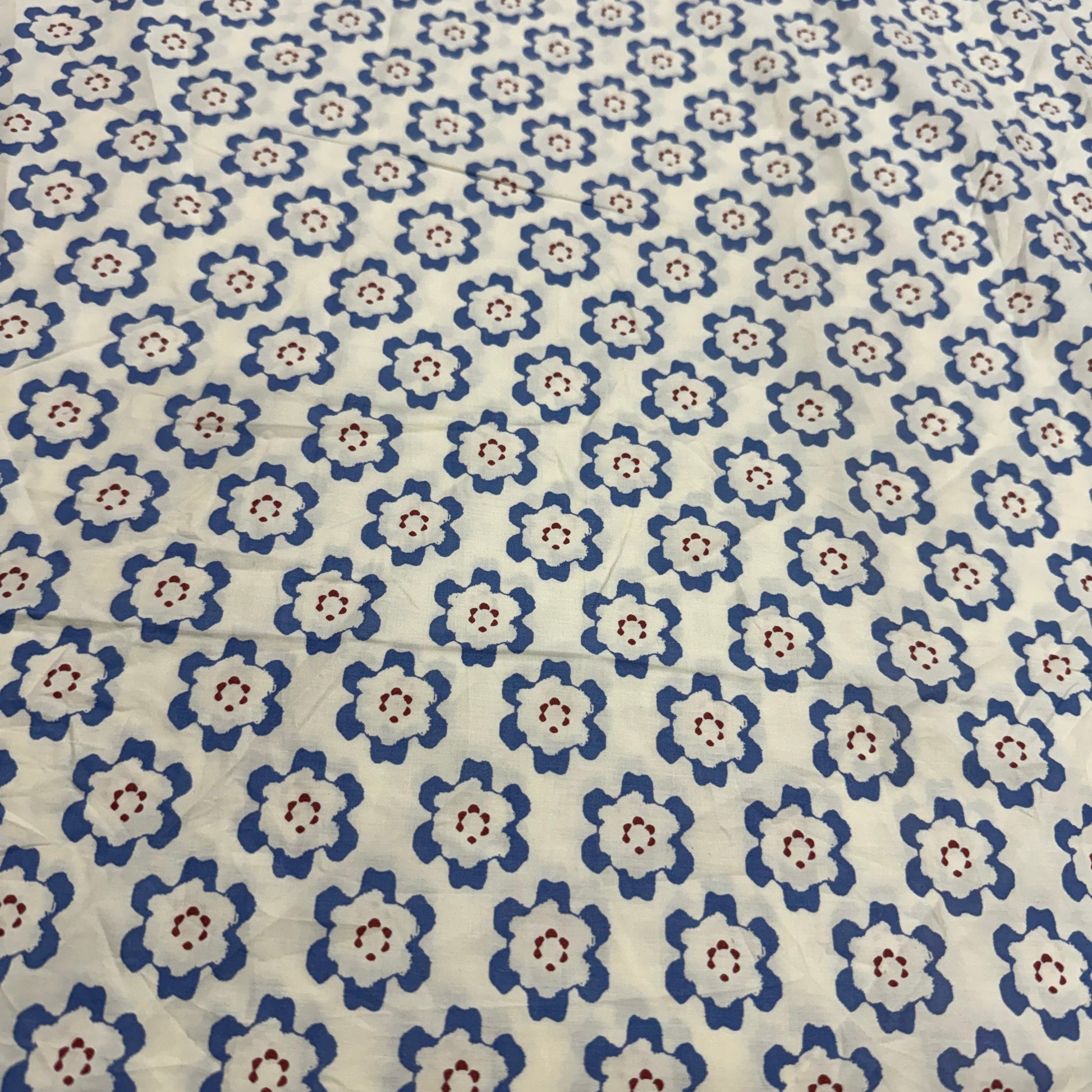 Buy Poplin Flower Beads Printed Fabric - MAF 