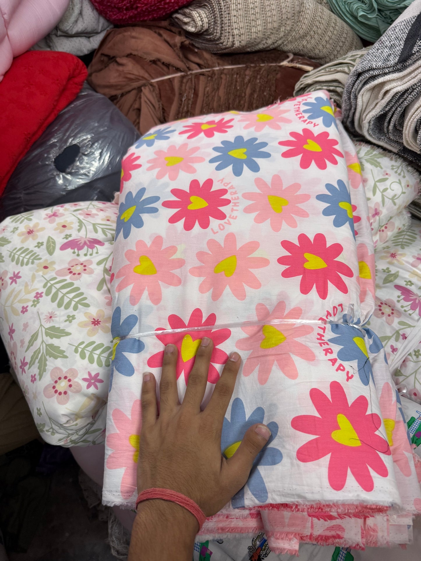 Buy Premium Mul Cotton Flowers Print Fabric