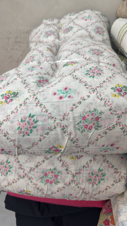 Buy Cotton Diamond Floral 2.0 Printed Fabric
