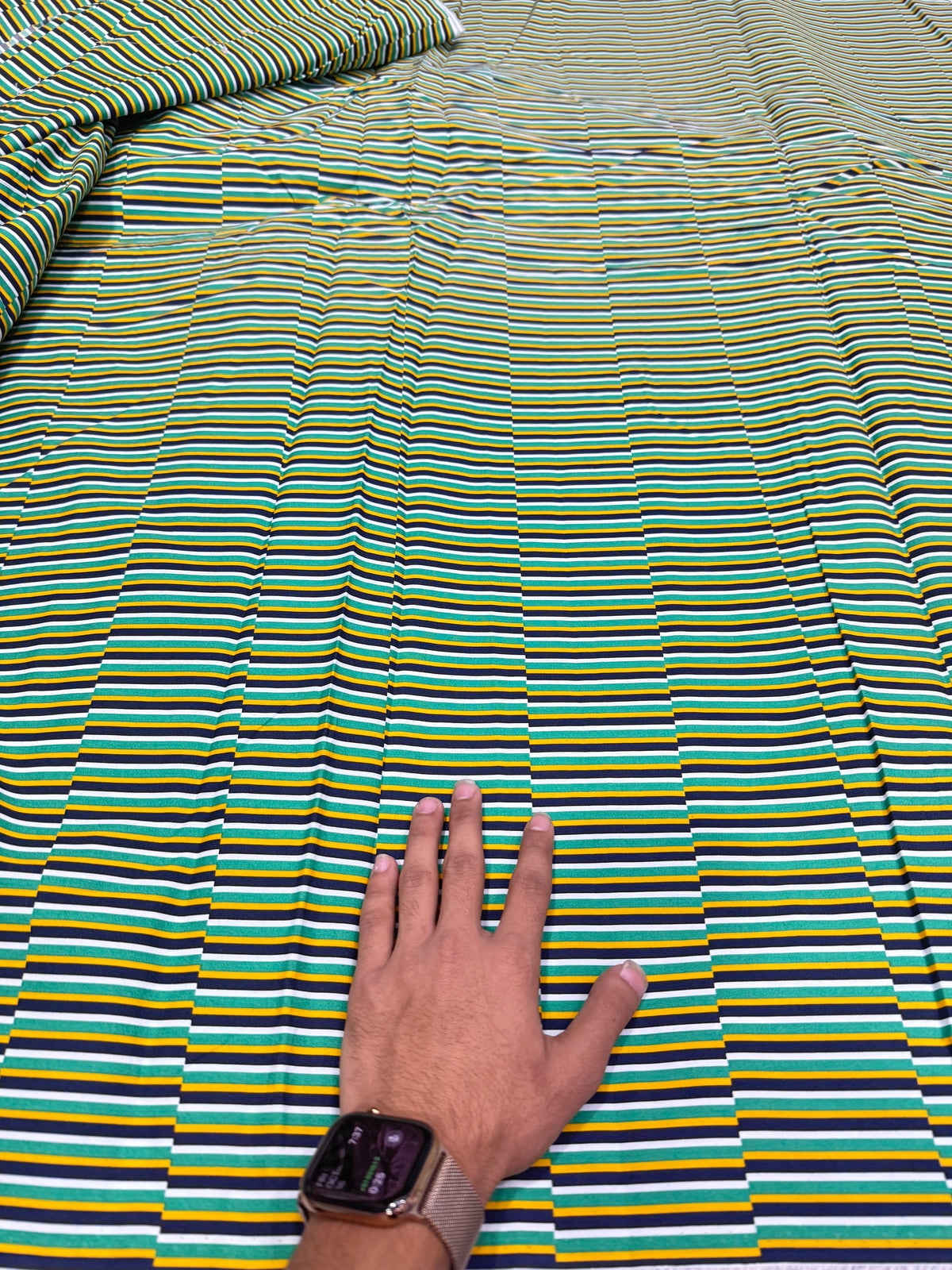 Buy Premium Cotton Poplin Multicolor Stripe Fabric