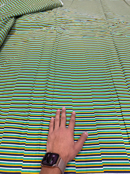 Buy Premium Cotton Poplin Multicolor Stripe Fabric