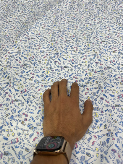 Buy Poplin Ditsy Floral Printed Fabric