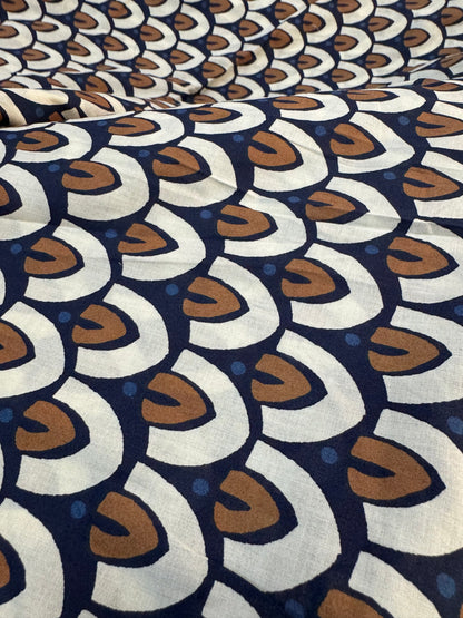 Buy Pure Cotton Poplin Wave Boho Fabric