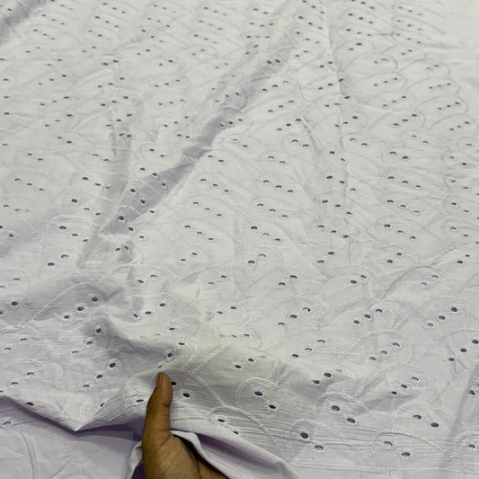 Buy Hakoba Lavender Rare Shell Cutwork Fabric - MAF 