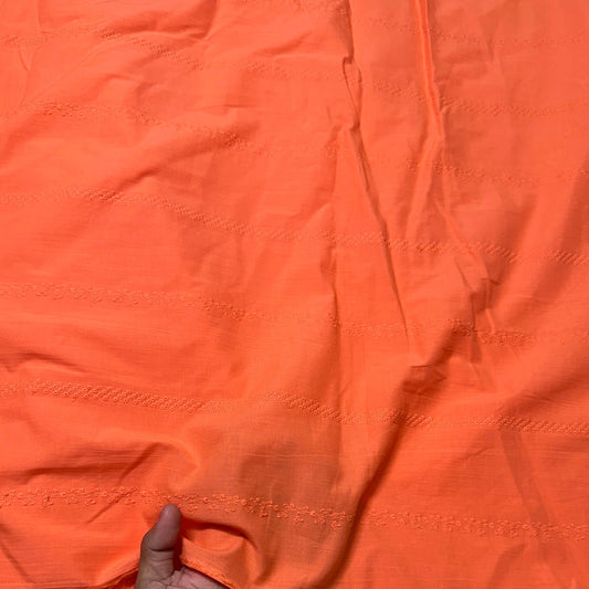Buy Hakoba Orange Lace Design Fabric - MAF 
