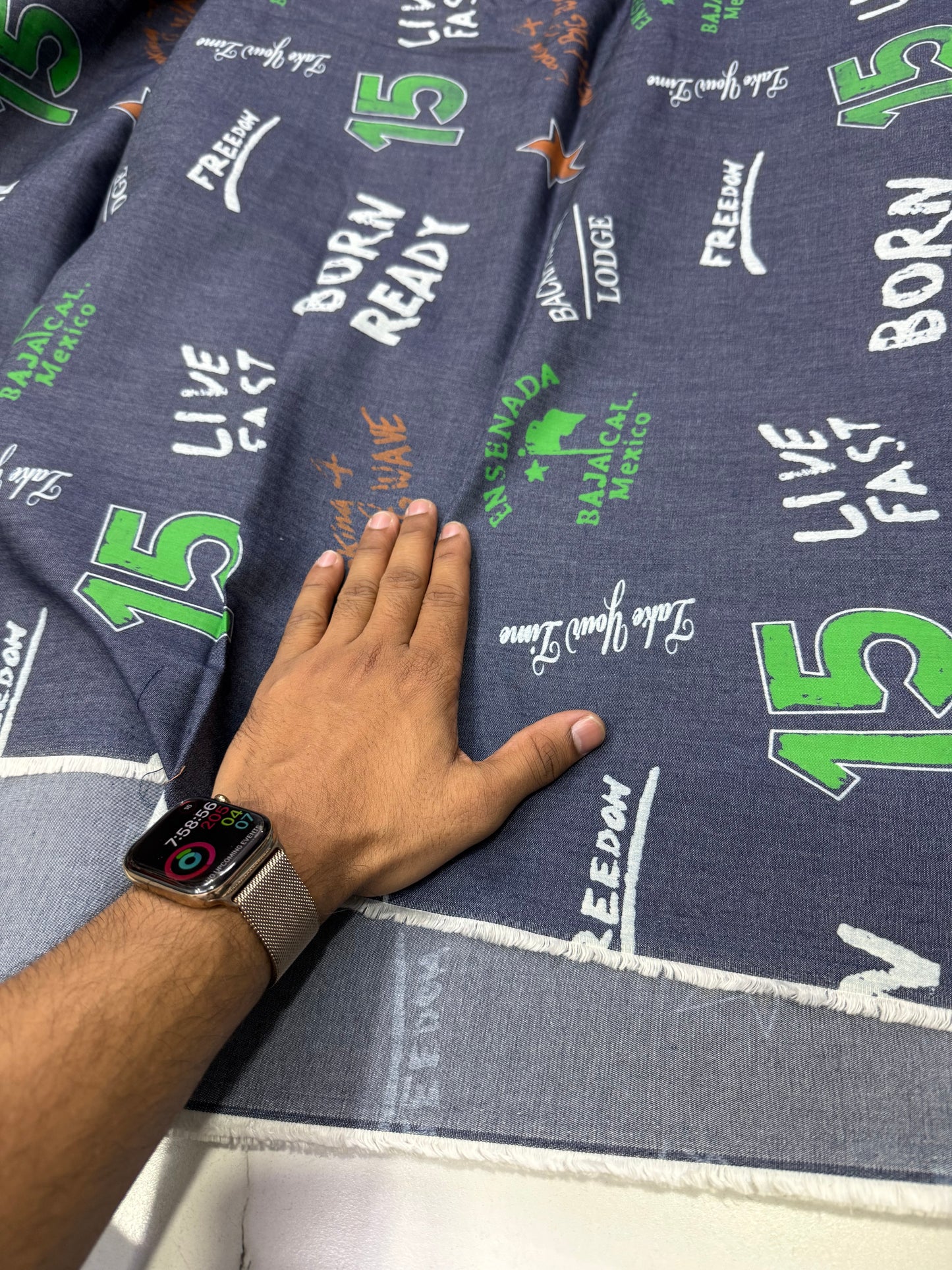 Buy Premium Silky Denim Bikers print