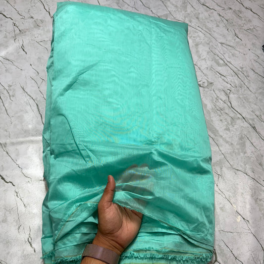 Buy Mul Chanderi Persian Green Fabric - MAF 