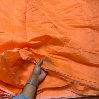 Buy Mul Chanderi Gerua Fabric - MAF 