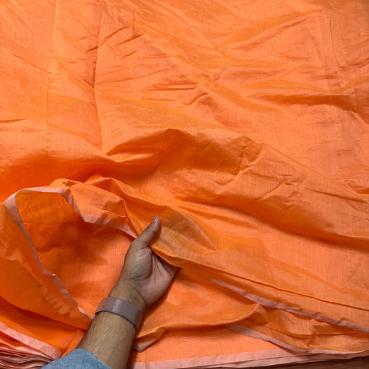 Buy Mul Chanderi Gerua Fabric - MAF 