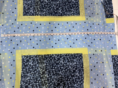 Buy Premium Mul Cotton Blue Polka & Print Combo Panel 80CM