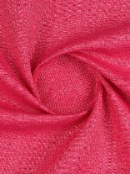Buy Lab Certified Pure Linen Dark Pink Fabric - MAF 