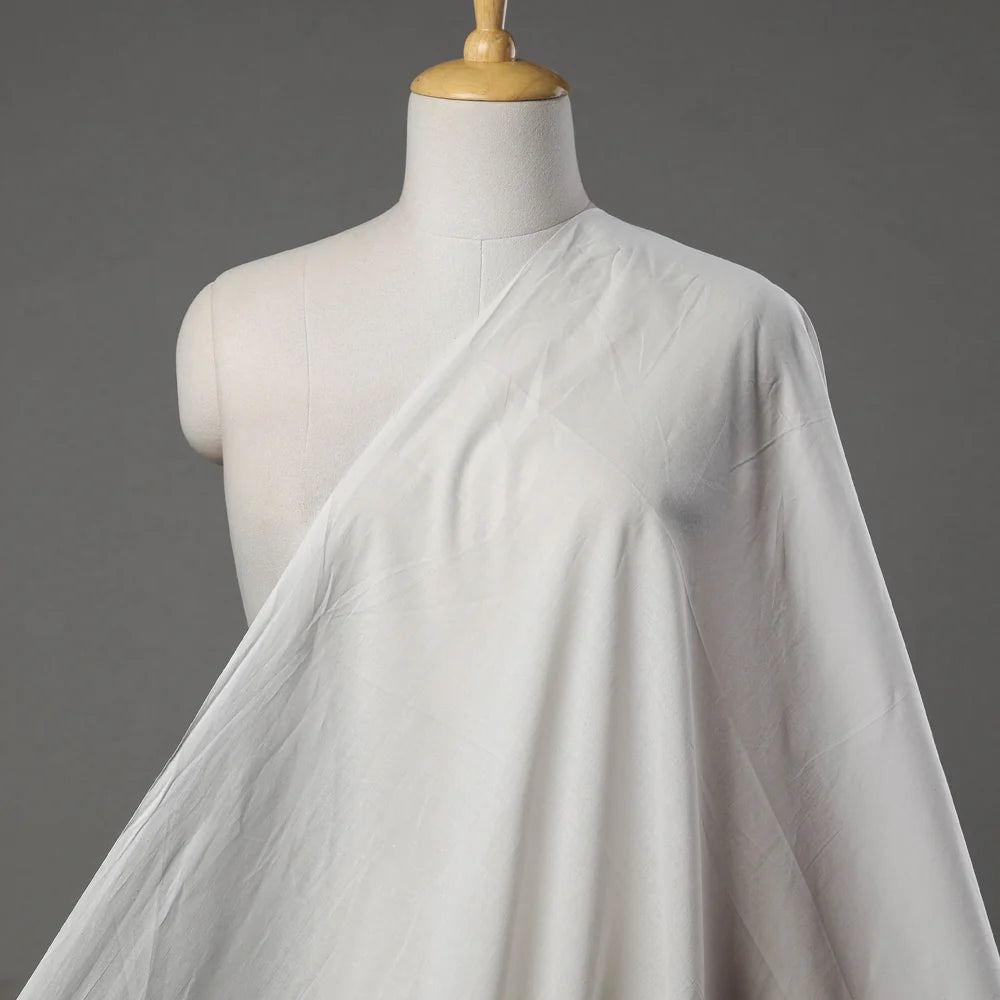 Buy Mul Cotton Solid White Fabric - MAF 