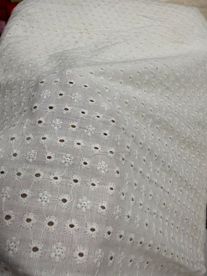 Buy Linen White Hakoba Flowery Cutwork