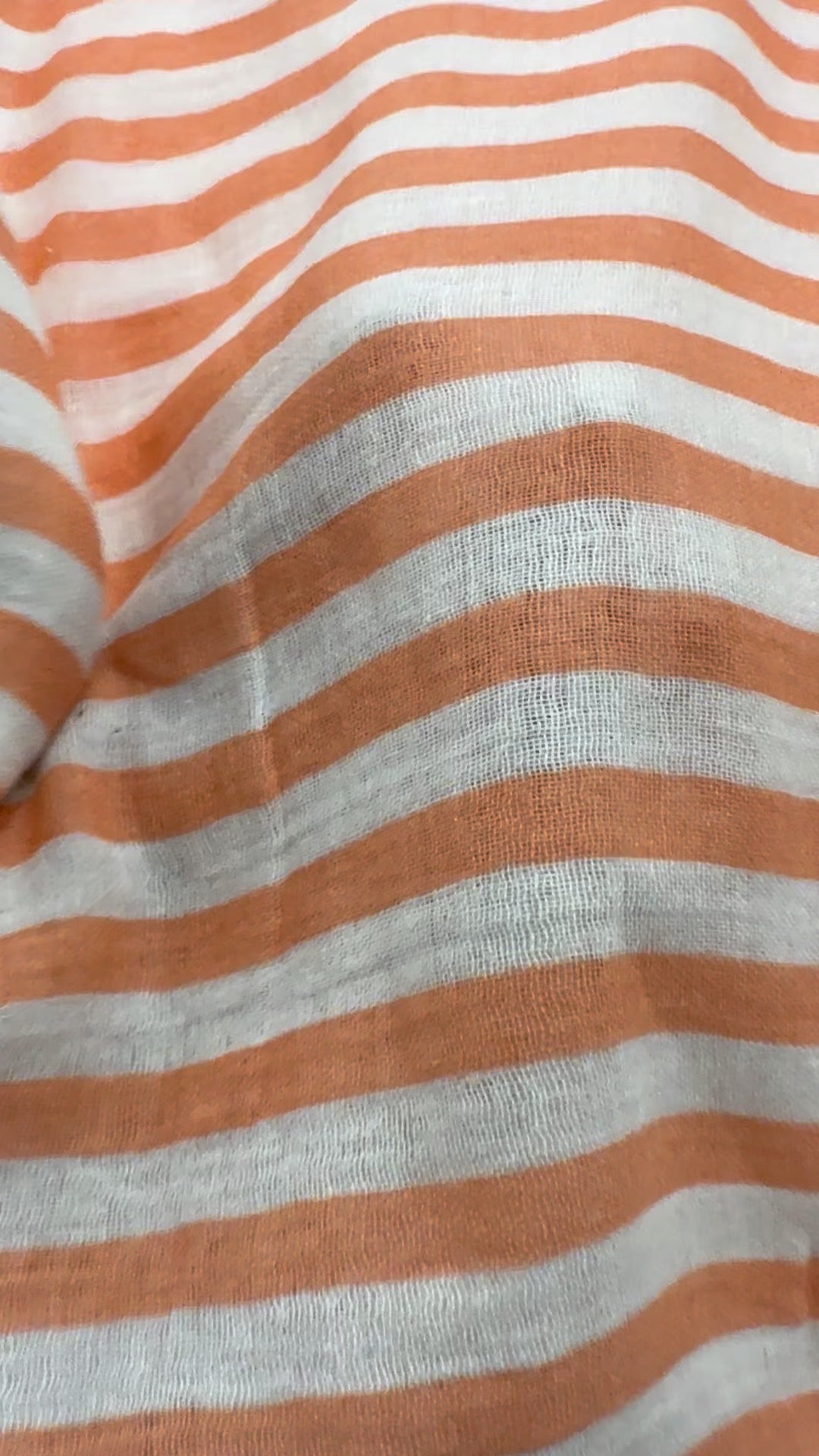 Buy Premium Cotton Double Cloth Orange Stripe Print