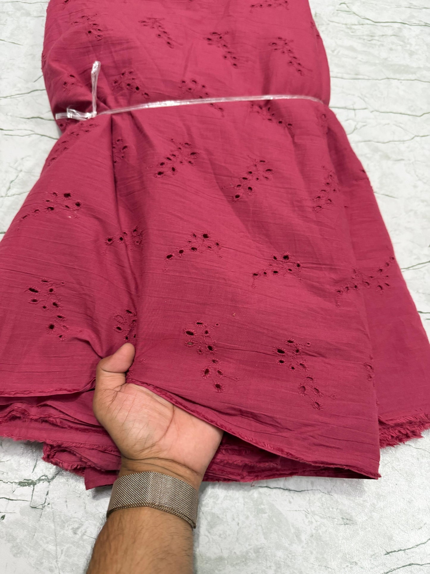 Buy Cotton Hakoba Wine Leaf Cutwork Embroidery - MAF 