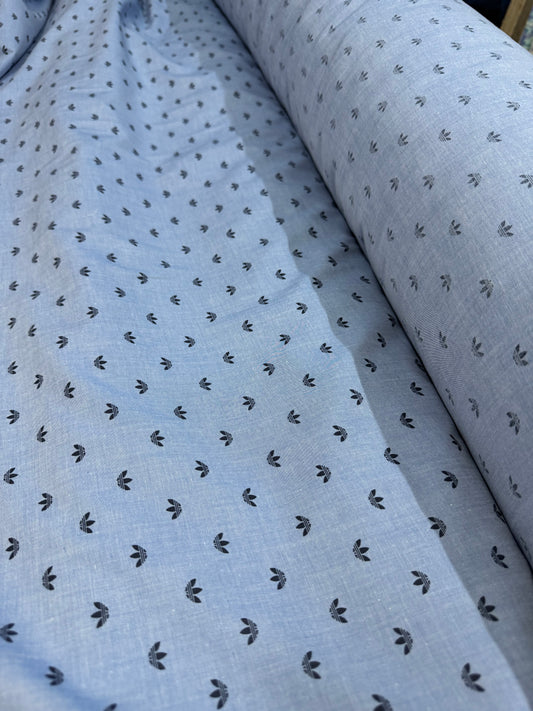 Buy Oxford Chambray Original Logo Printed Fabric