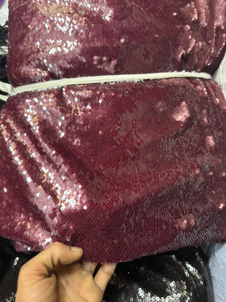 Buy Sequins Wine Fabric