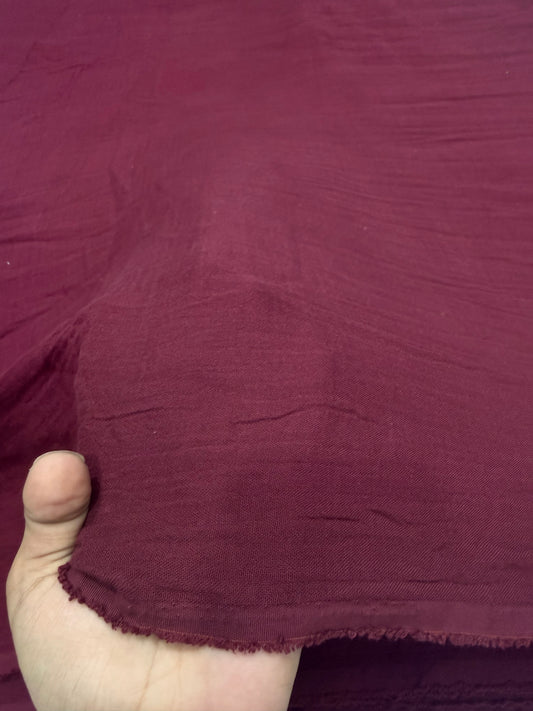 Buy Premium Soft Wine Cotton Double Cloth Fabric