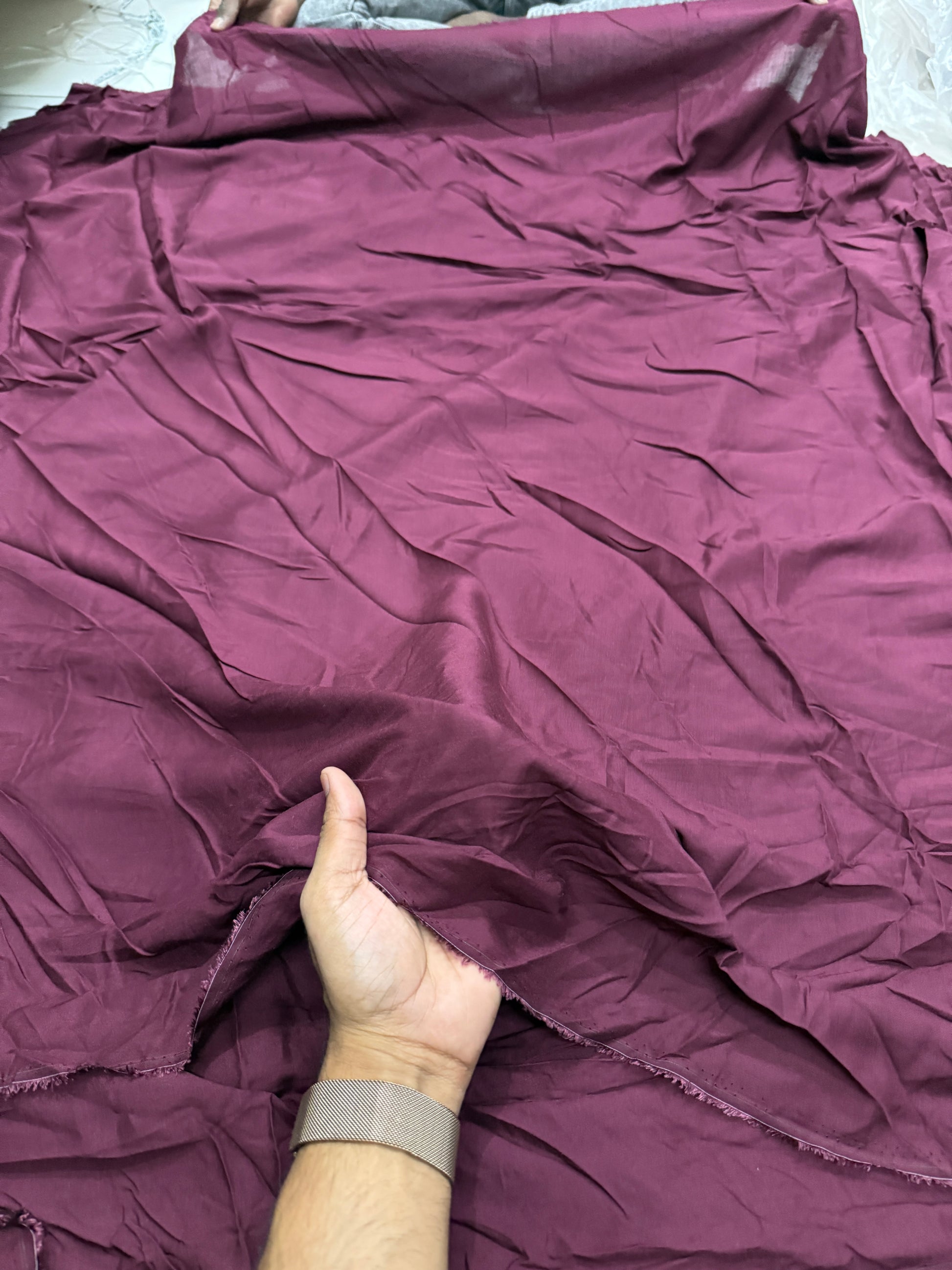 Buy Premium Modal Solid Wine Fabric - MAF 