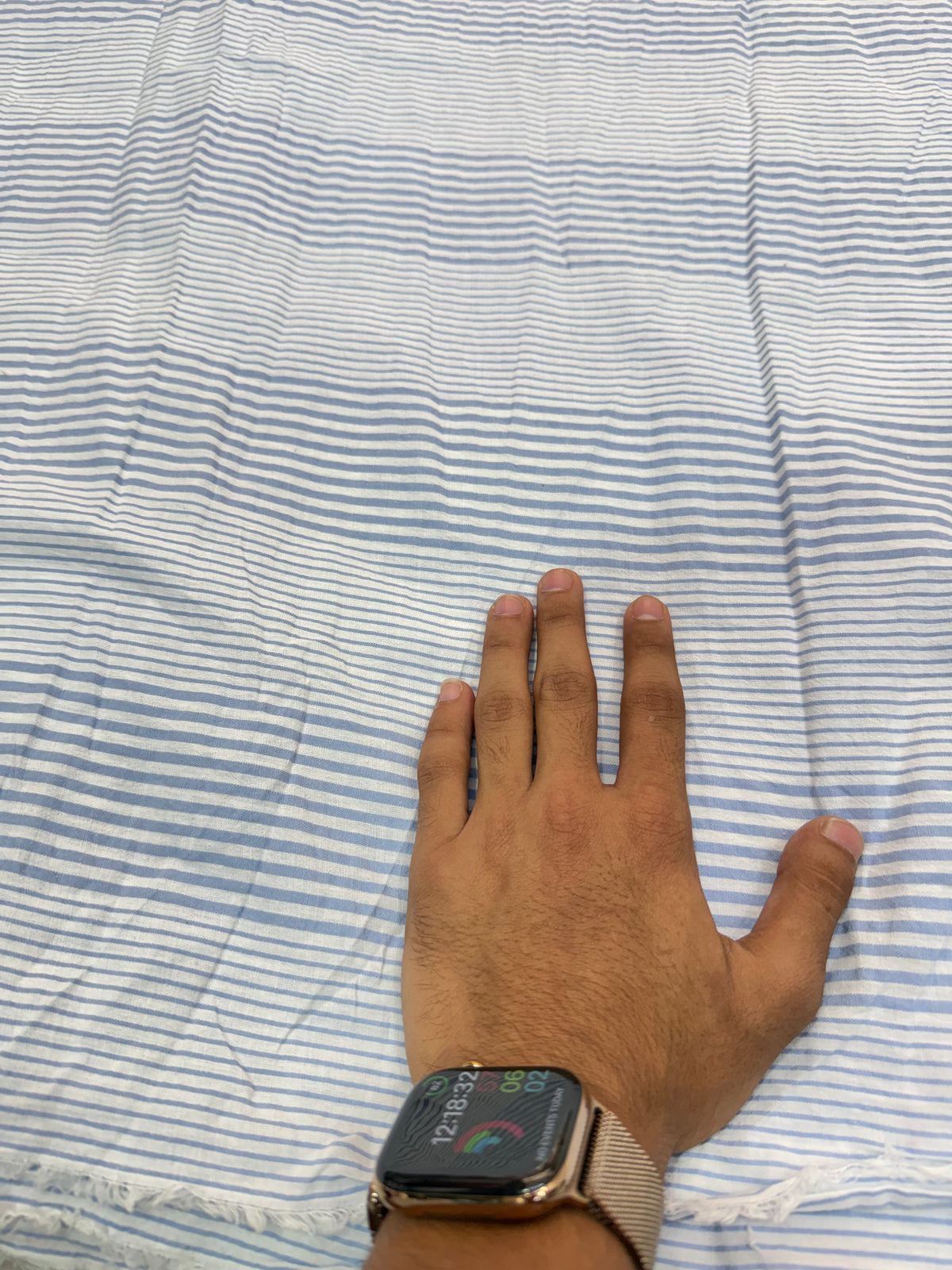 Buy Premium Seersucker Sky Blue Pinstripe Fabric