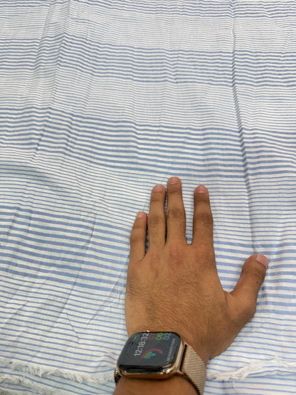 Buy Premium Seersucker Sky Blue Pinstripe Fabric