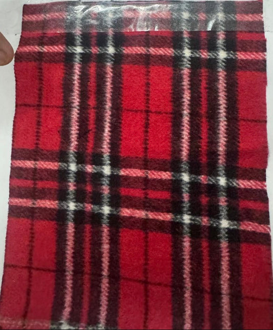 Buy Cotton Flannel Red Plaid Check Fabric