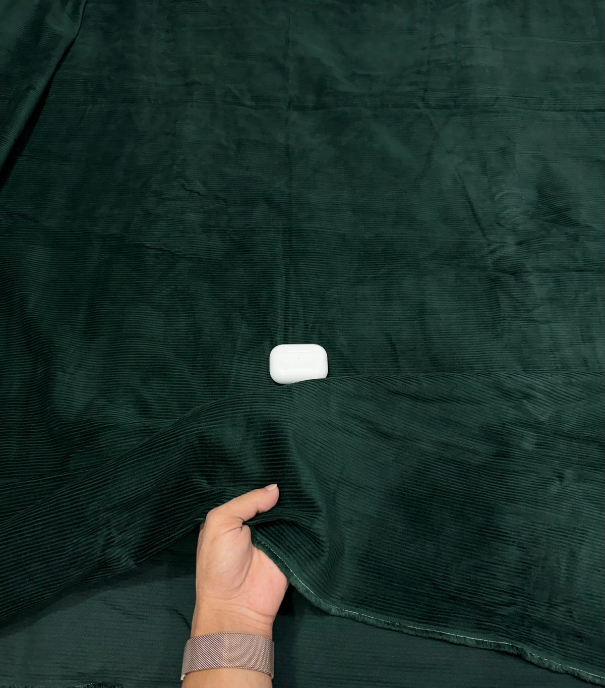 Buy Premium Corduroy Solid Bottle Green Fabric 21 Wales