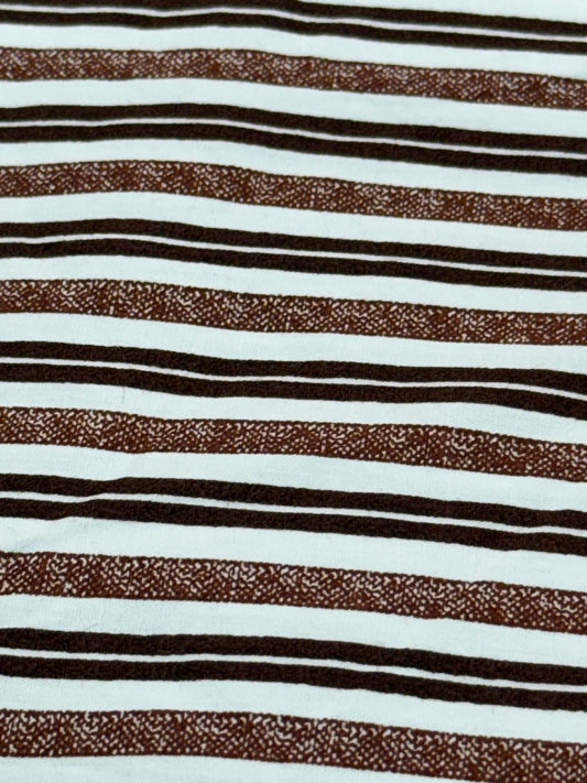Buy 50s Poplin Brown Office Wear Stripe Fabric