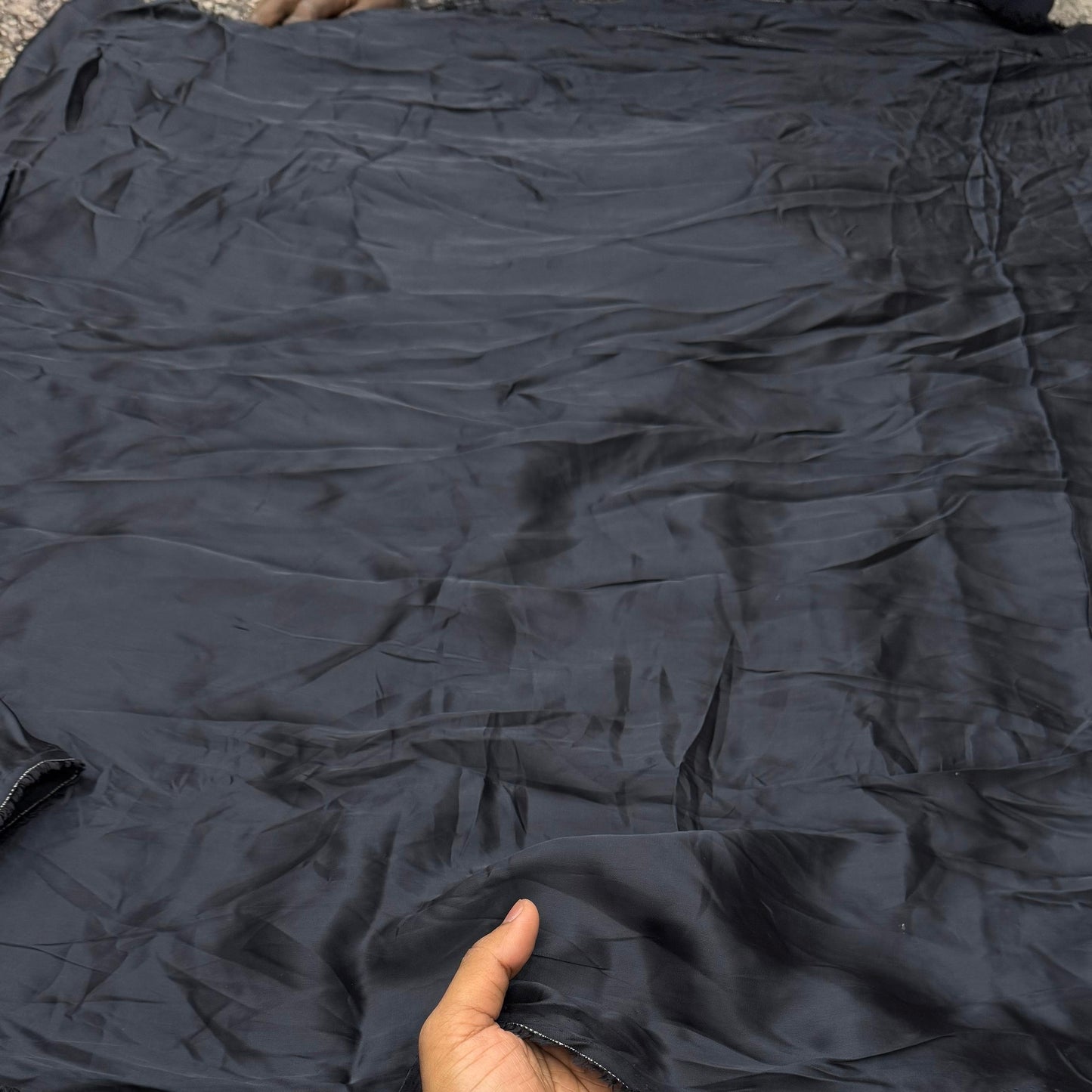 Buy Modal Satin Solid Plain Metal Black - MAF 