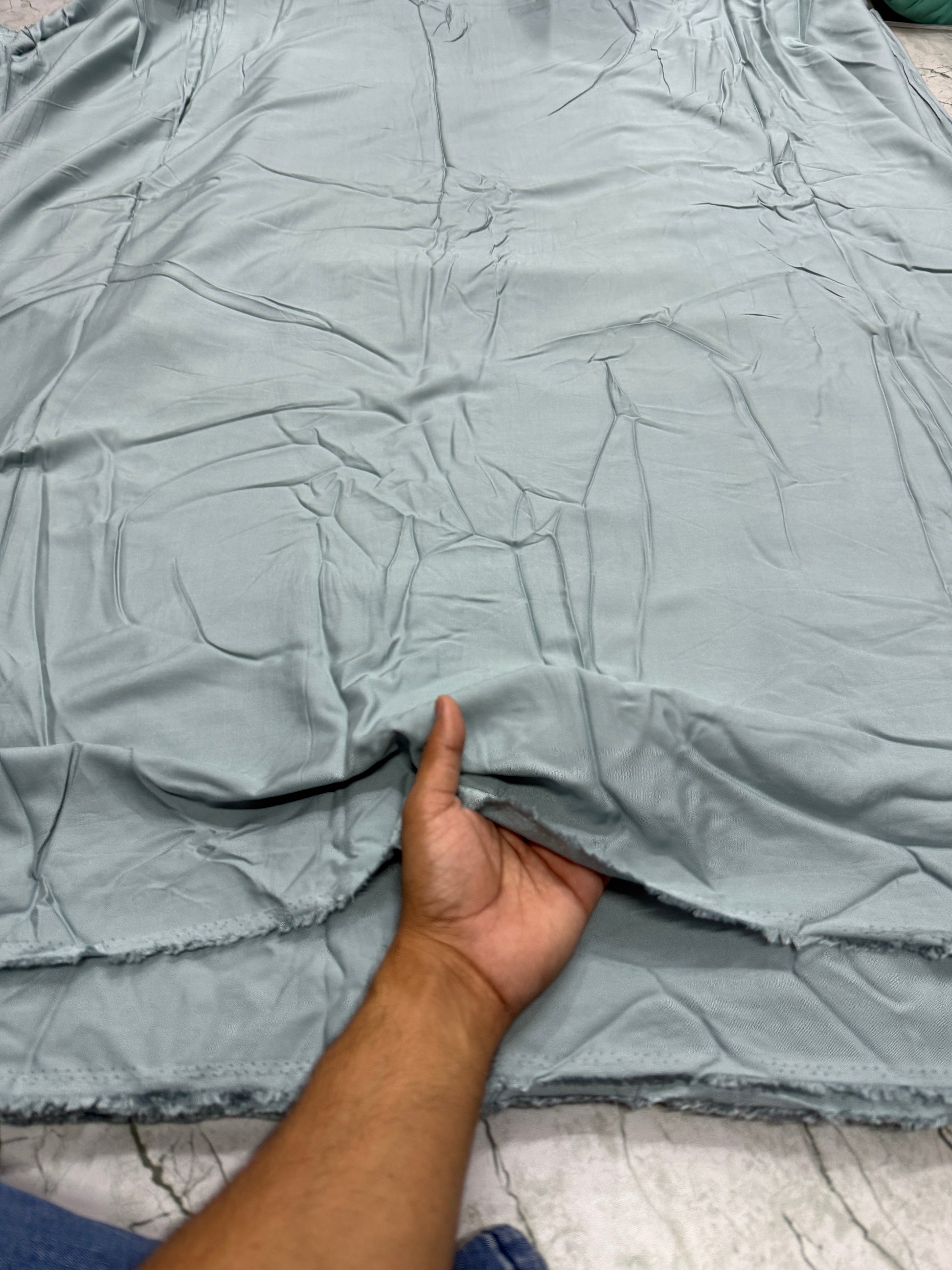 Buy Viscose Modal Solid Grey Fabric - MAF 