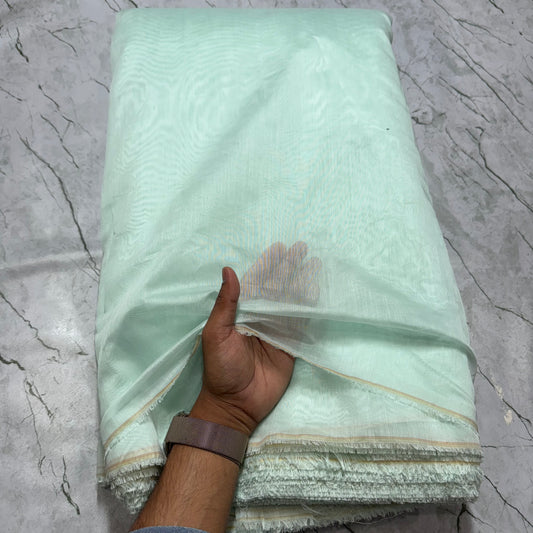Buy Mul Chanderi Mint Fabric - MAF 