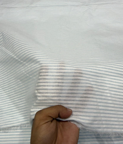 Buy Premium Cotton Seersucker Office Blue White Formal beautiful Stripe