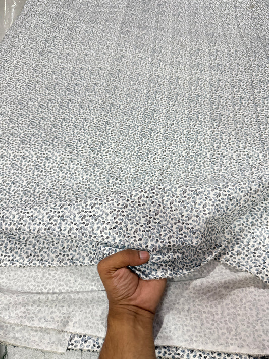 Buy Premium Cotton Small Leaf Printed Fabric - MAF 