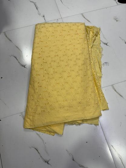 Buy Cotton Hakoba Yellow Heart Embroidery